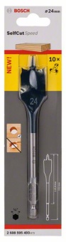 Перовое сверло Self Cut Speed, с шестигранным хвостовиком 24 x 152 mm 2608595493